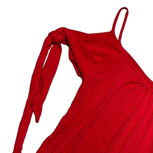 Free People We the Free Red Believe Me Cold Shoulder Blouse US XS - Picture 3 of 9